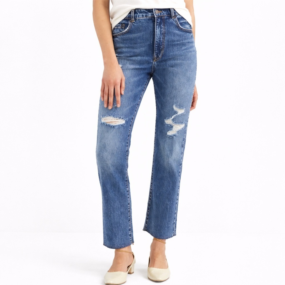 Anthro 32 Pilcro Vintage Straight Jeans 0504 ANTHROPOLOGIE the distressed